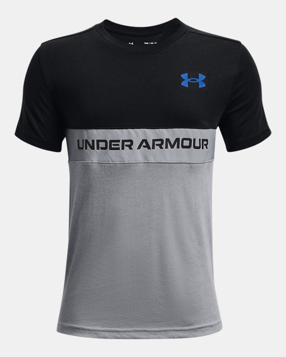Boys' UA Cotton T-Shirt, Black, pdpMainDesktop image number 0